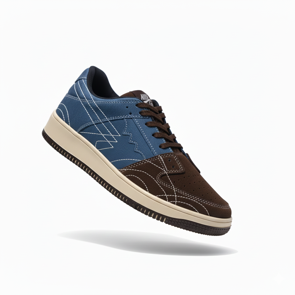 Poise Sneakers Denim Blue Laceup Sneakers