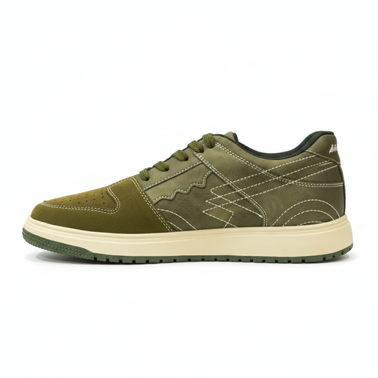 Poise Sneakers Denim Olive Laceup Sneakers